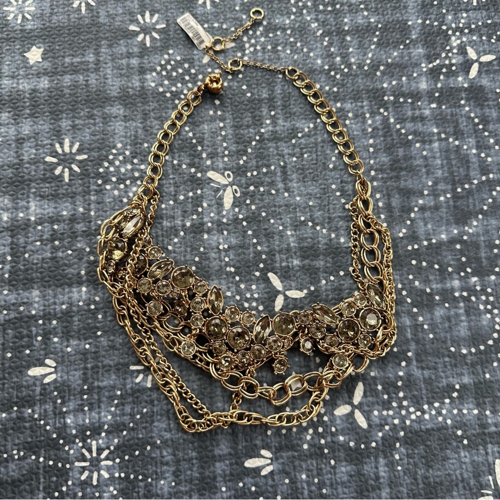 J. Crew Gold Starement Necklace